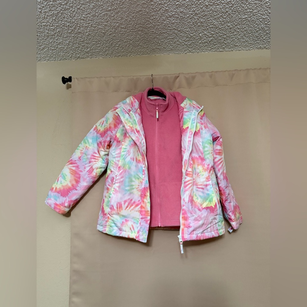 Girls Print 3 In 1 Jacket - Multi
